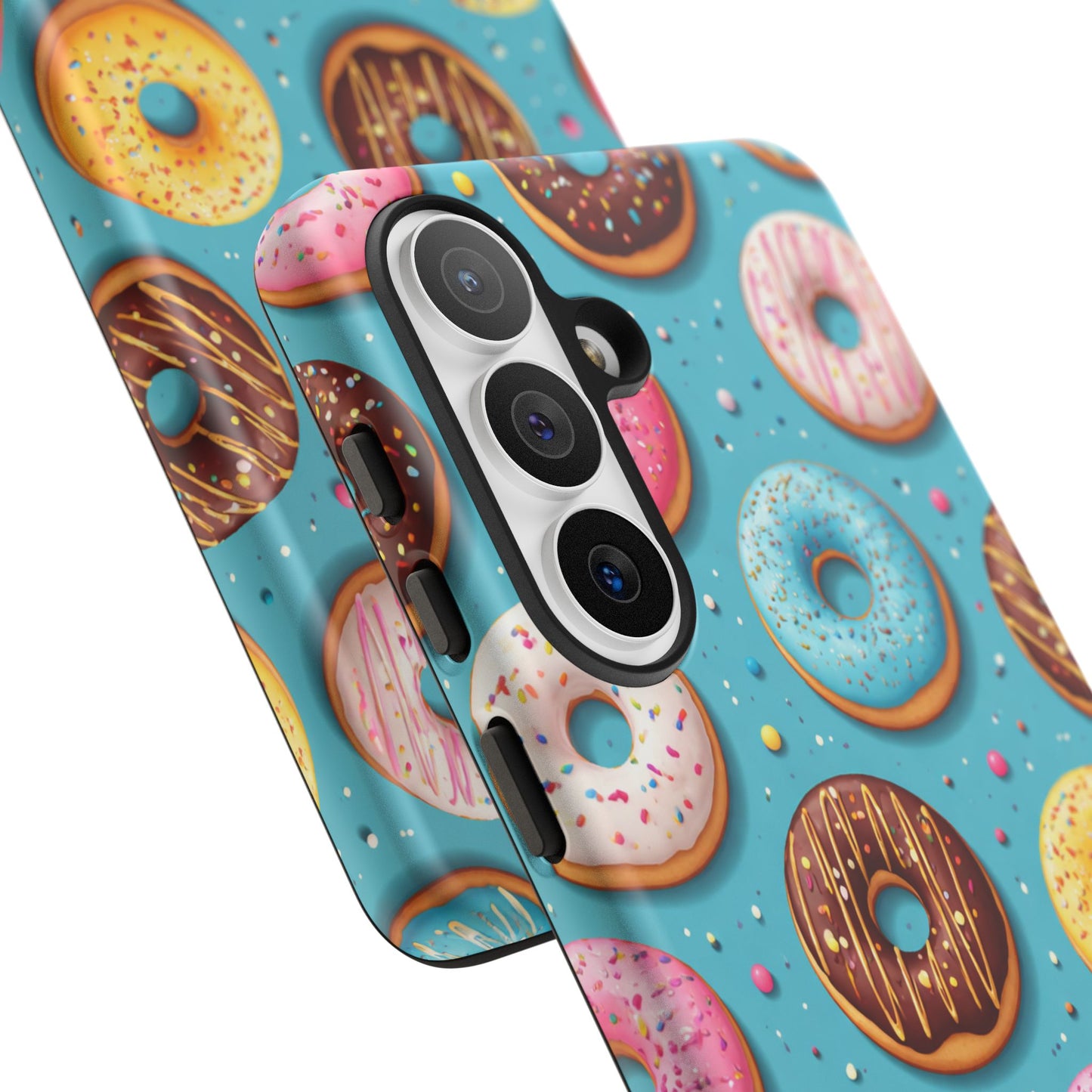 Cute Donut Pattern Phone Case – Colorful Sprinkles Dessert Design for Iphone, Samsung Galaxy and Pixel