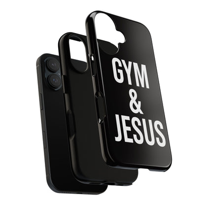 Gym & Jesus Phone Case Christian Faith Workout Gym Motivation Case