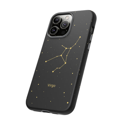 Virgo Zodiac Constellation Phone Case – Luxe Gold Celestial Cover