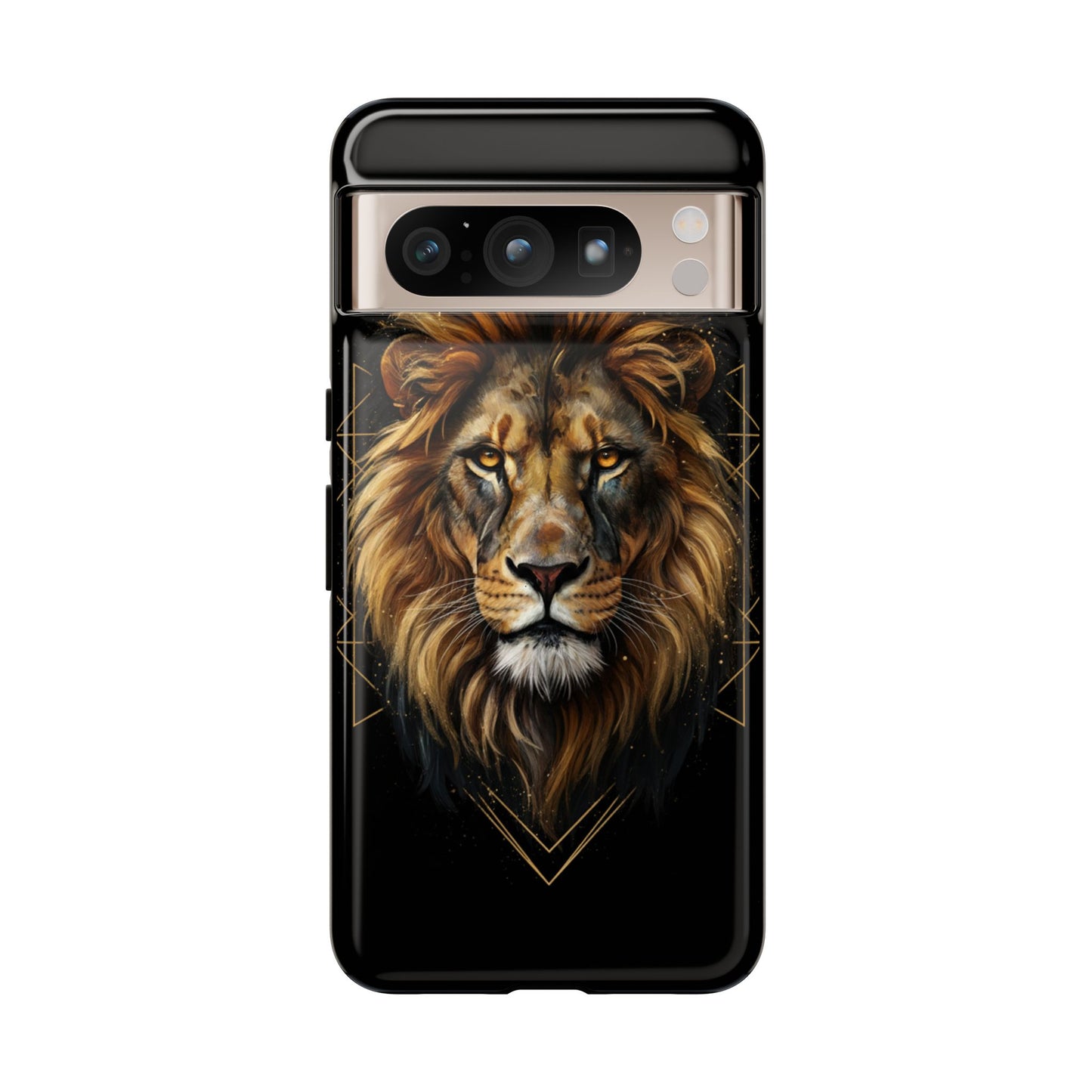 Majestic Lion Phone Case – Black Gold Luxury Lion Art Tough Protective Case