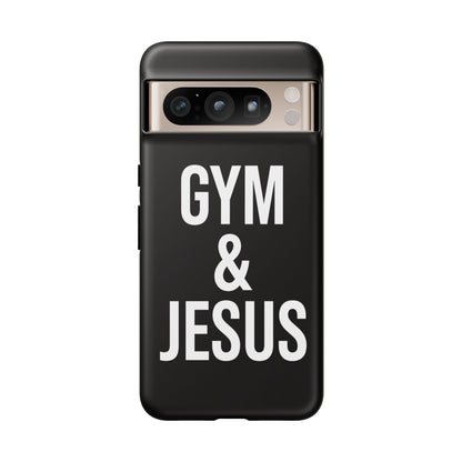 Gym & Jesus Phone Case Christian Faith Workout Gym Motivation Case
