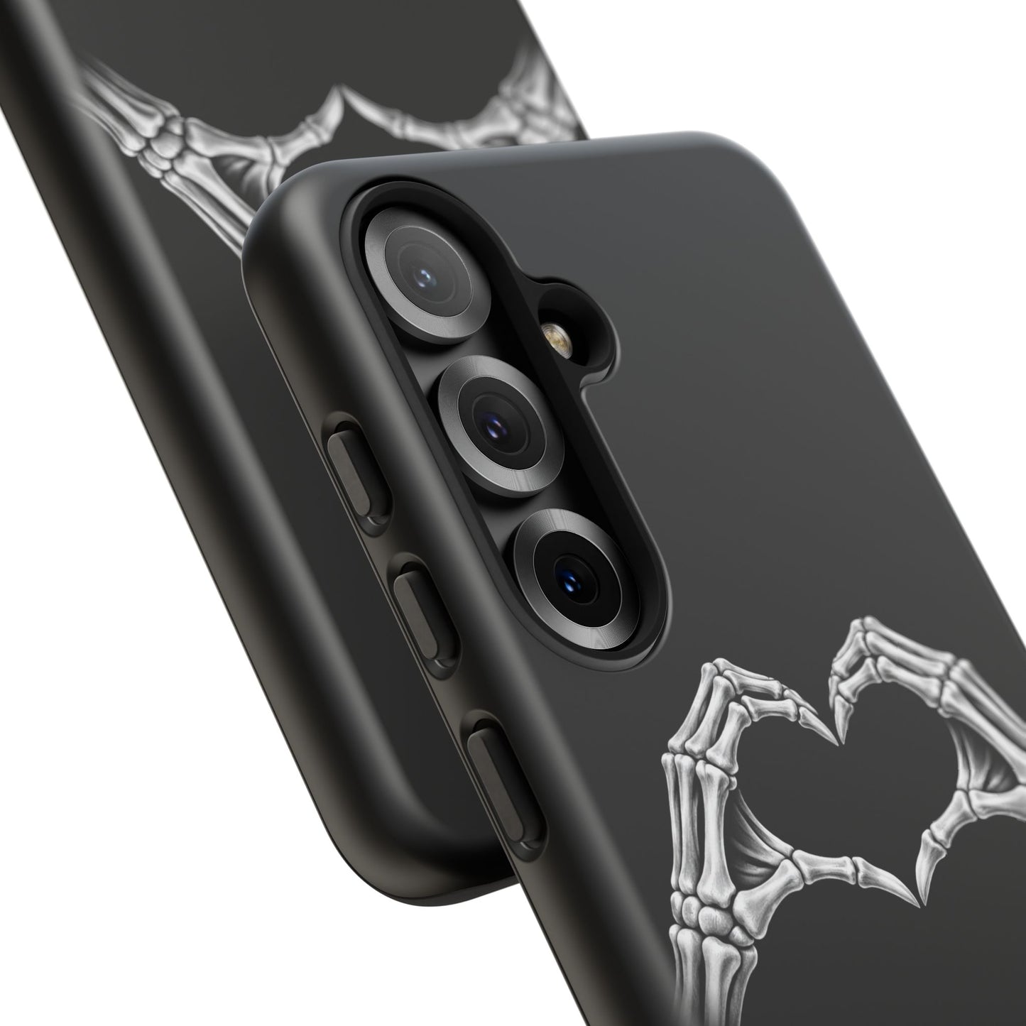 Skeleton Hands Heart Phone Case | Gothic Black Protective Cover