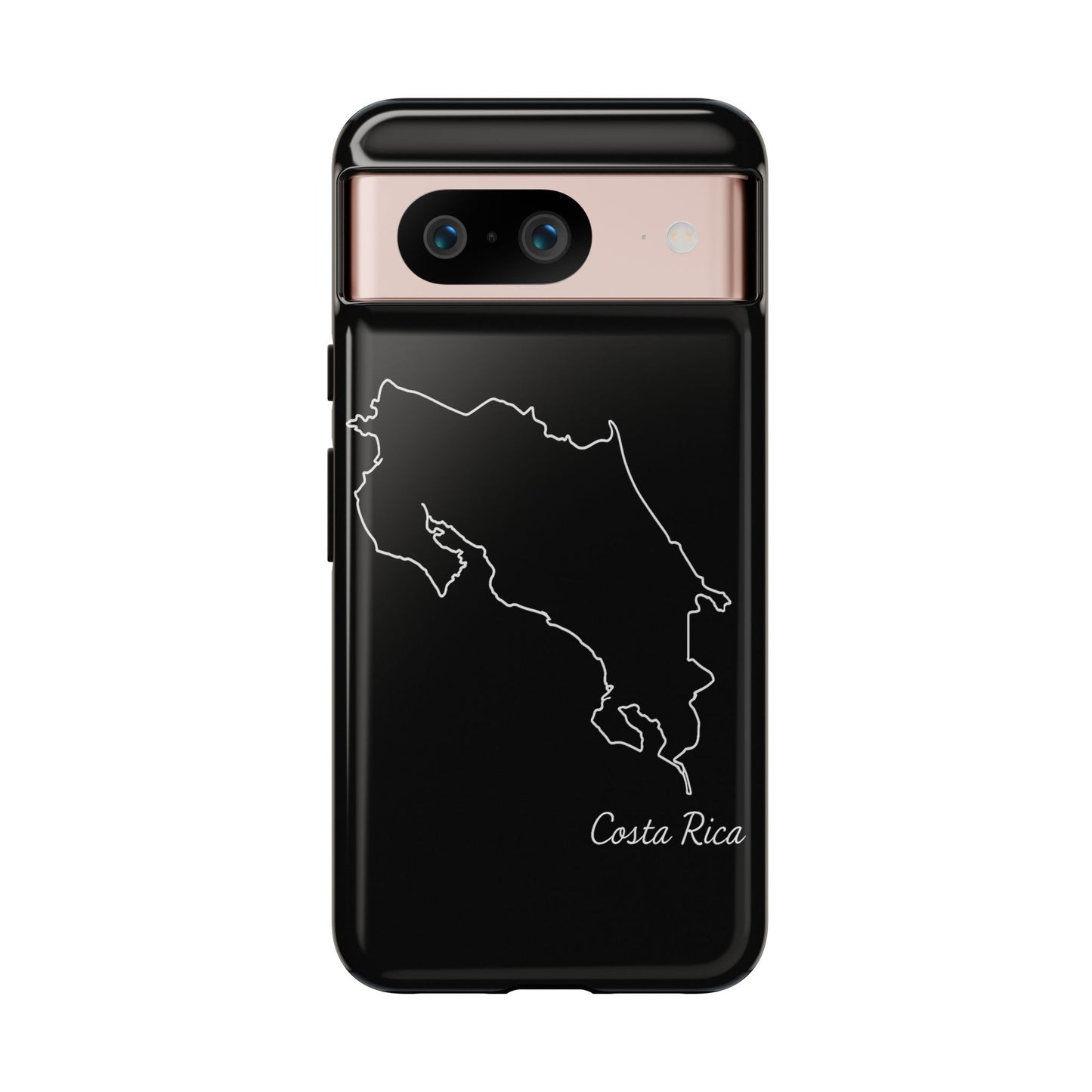 Costa Rica Outline Phone Case – Minimal Country Map Tough Case (iPhone, Samsung, Pixel)