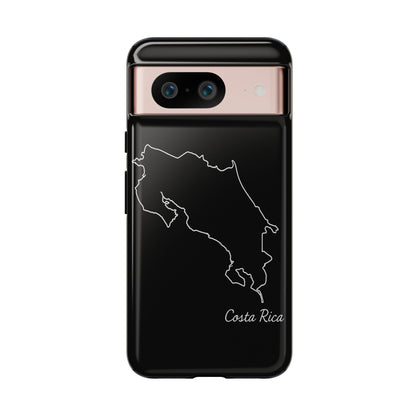 Costa Rica Outline Phone Case – Minimal Country Map Tough Case (iPhone, Samsung, Pixel)