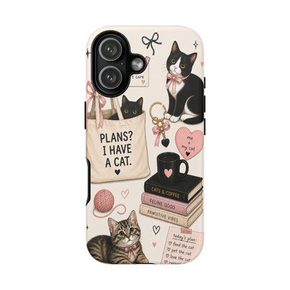 Cat Lover Phone Case | Plans? I Have A Cat Cute Aesthetic Cover