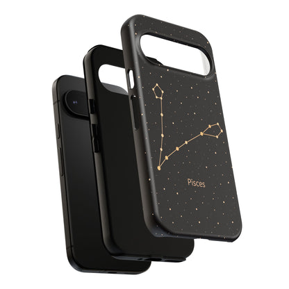 Pisces Zodiac Constellation Phone Case – Luxe Gold Celestial Cover