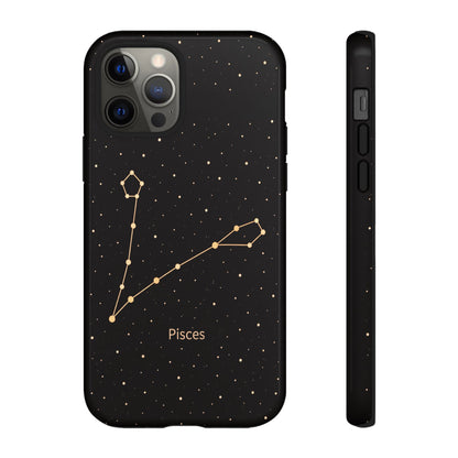 Pisces Zodiac Constellation Phone Case – Luxe Gold Celestial Cover