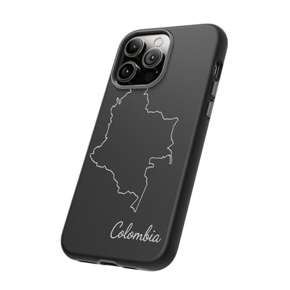 Colombia Outline Phone Case – Minimal Country Map Tough Case (iPhone, Samsung, Pixel)