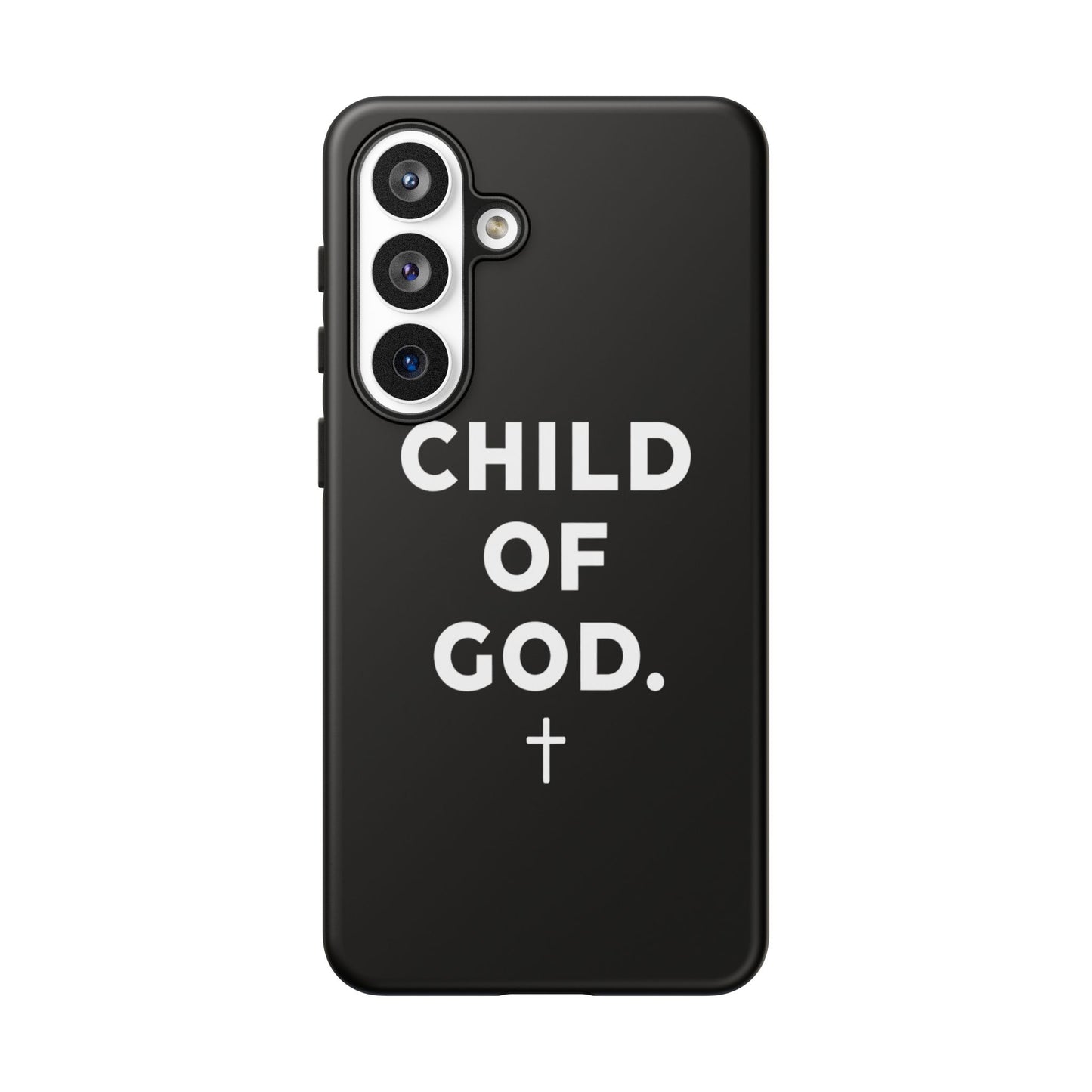 Child of God Phone Case Christian Black Aesthetic Cross Tough Cover