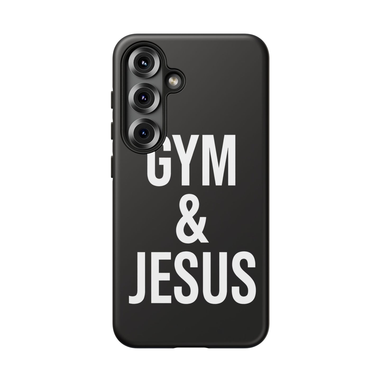 Gym & Jesus Phone Case Christian Faith Workout Gym Motivation Case