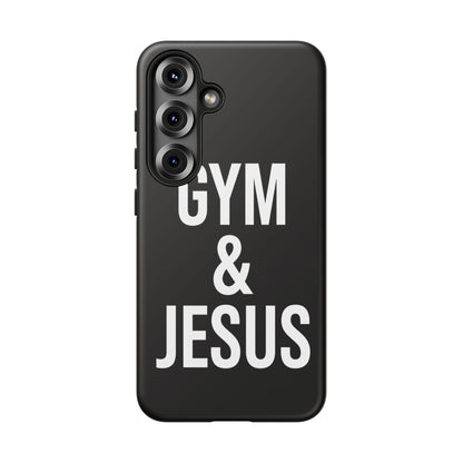 Gym & Jesus Phone Case Christian Faith Workout Gym Motivation Case
