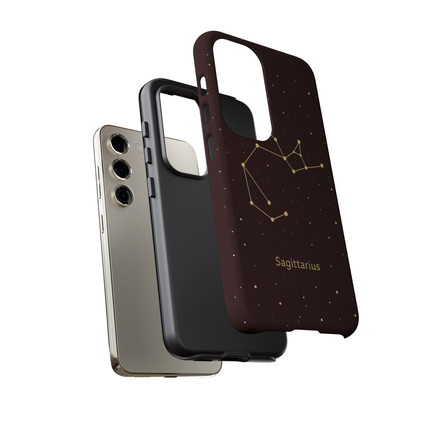 Sagittarius Zodiac Constellation Phone Case – Luxe Gold Celestial Cover