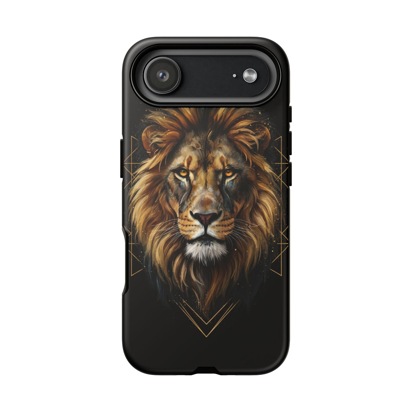 Majestic Lion Phone Case – Black Gold Luxury Lion Art Tough Protective Case