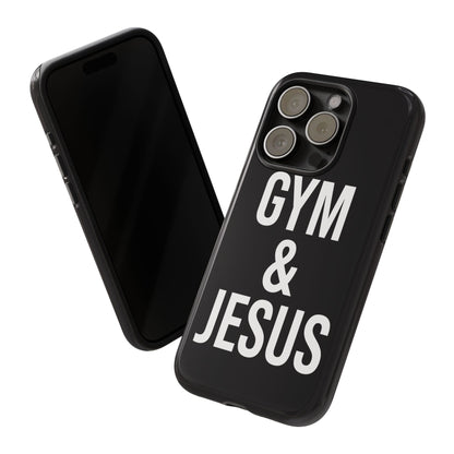 Gym & Jesus Phone Case Christian Faith Workout Gym Motivation Case
