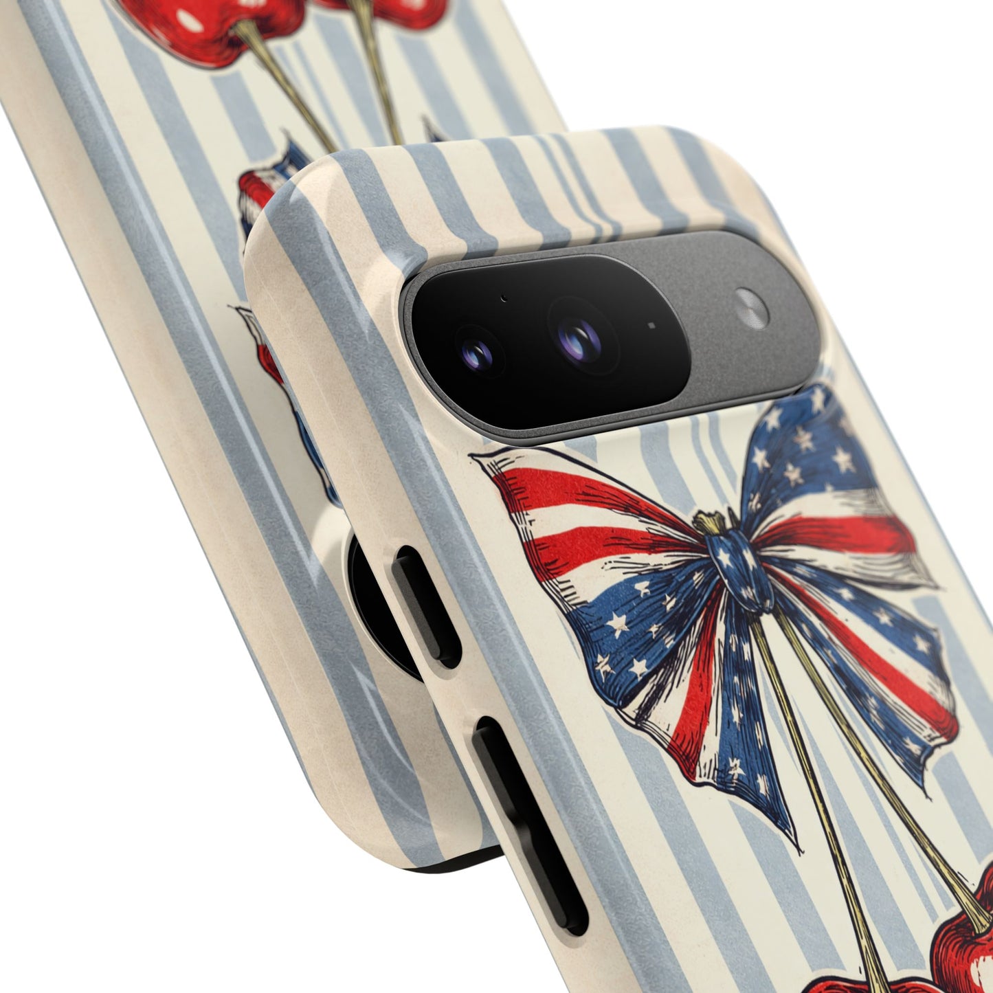 Patriotic Cherry Phone Case Americana Coquette Aesthetic iPhone Samsung
