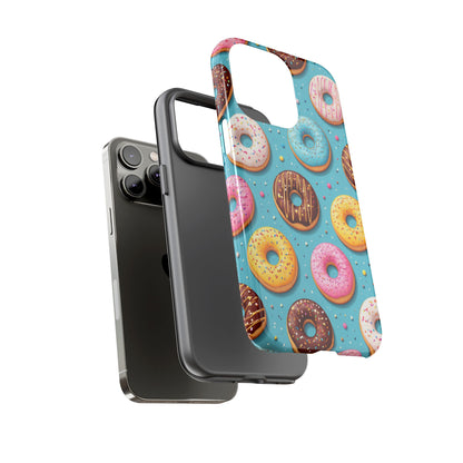 Cute Donut Pattern Phone Case – Colorful Sprinkles Dessert Design for Iphone, Samsung Galaxy and Pixel