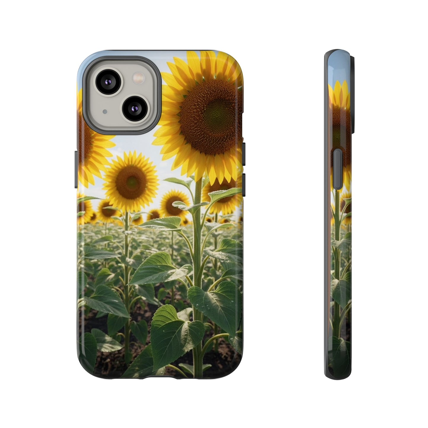 Sunflower Field Phone Case | Golden Hour Floral Aesthetic | Bright Summer Tough Case