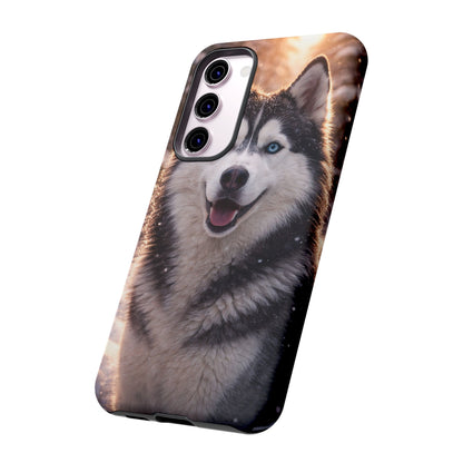 Siberian Husky Tough Phone Case | Blue Eyes Dog Cover Protective iPhone Case