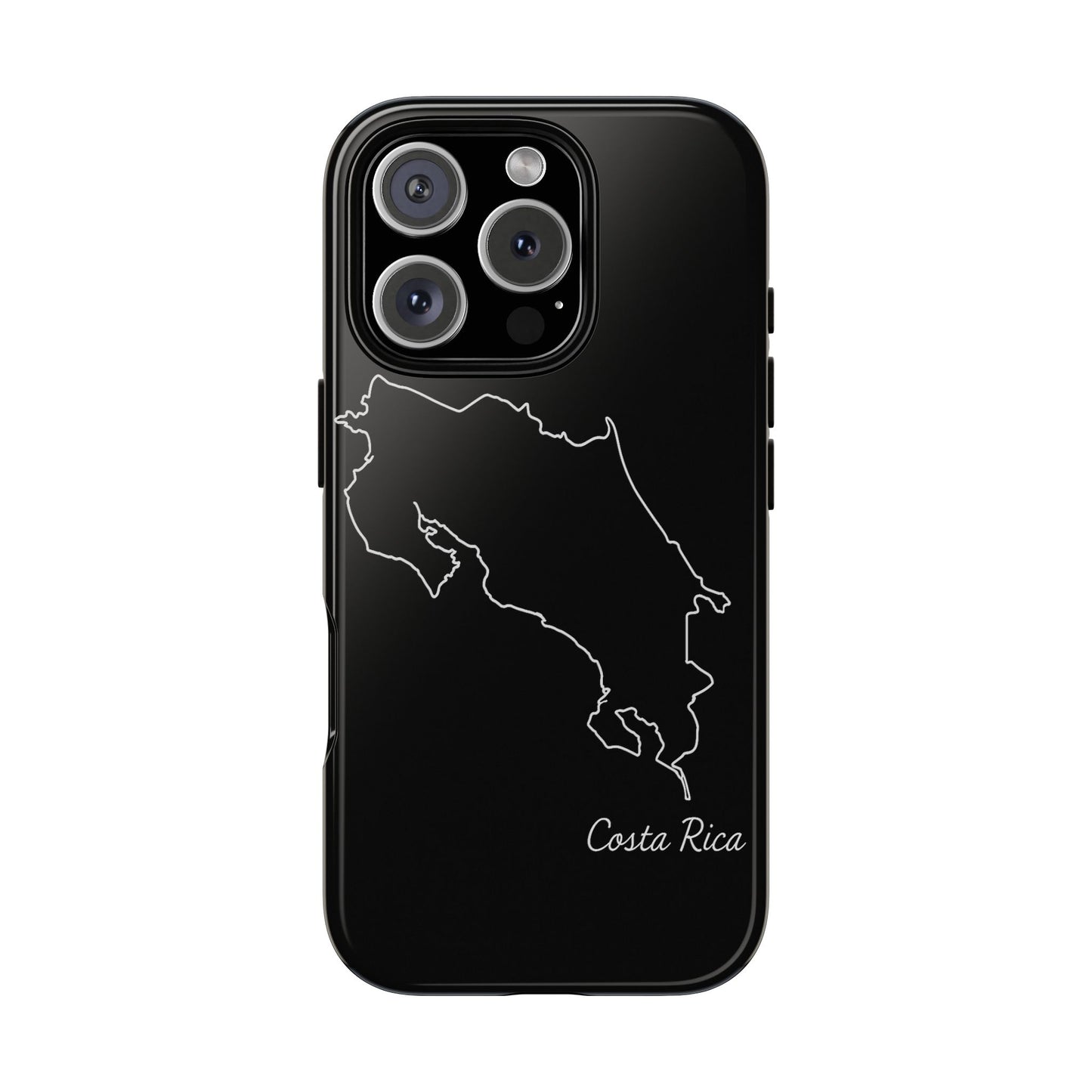 Costa Rica Outline Phone Case – Minimal Country Map Tough Case (iPhone, Samsung, Pixel)