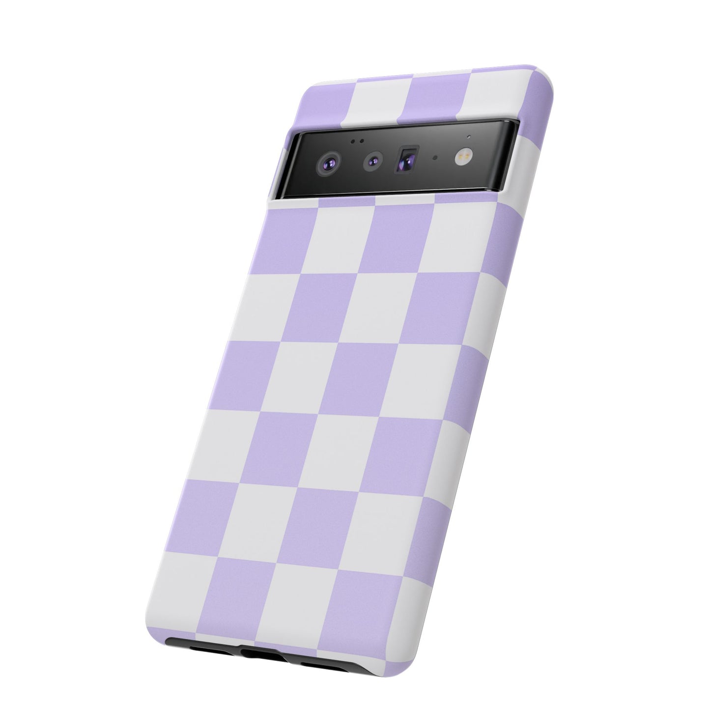 Lavender Checkerboard Phone Case | Pastel Aesthetic Checkered iPhone & Samsung Tough Case