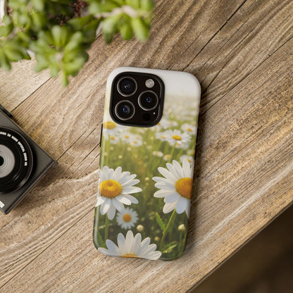 Daisy Phone Case – Floral Spring Field Tough Protective Case (iPhone, Samsung, Pixel)