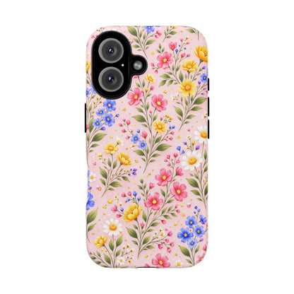 Wildflower Floral Phone Case Vintage Spring Meadow Tough Cover