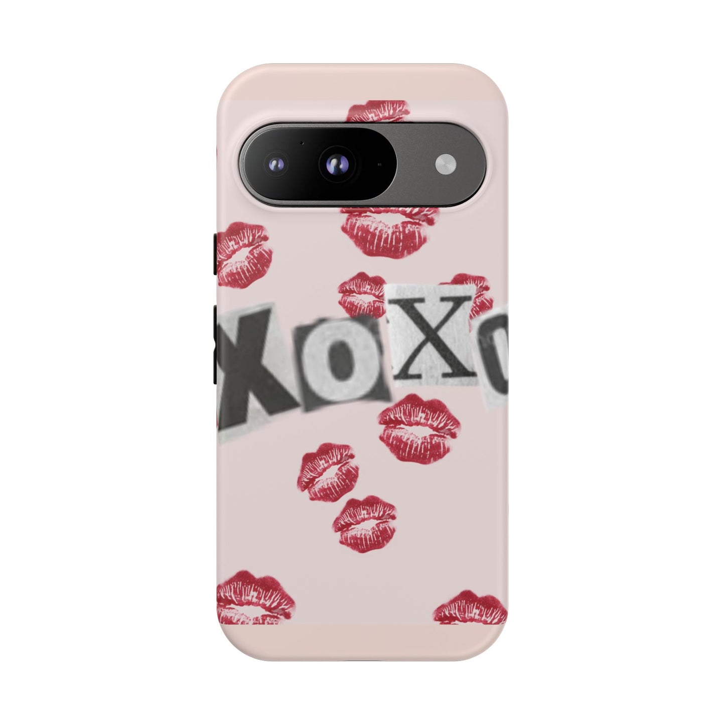 XOXO Kiss Print Phone Case | Coquette Valentine Aesthetic | Cute Pink Lipstick Kiss Tough Case for iPhone & Samsung