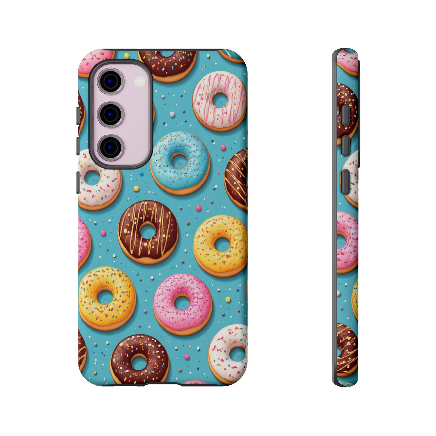 Cute Donut Pattern Phone Case – Colorful Sprinkles Dessert Design for Iphone, Samsung Galaxy and Pixel