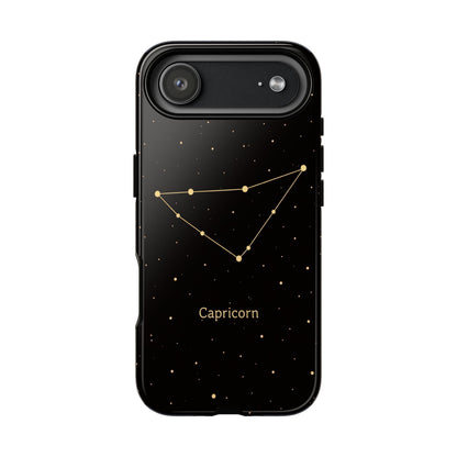 Capricorn Zodiac Constellation Phone Case – Luxe Gold Celestial Cover