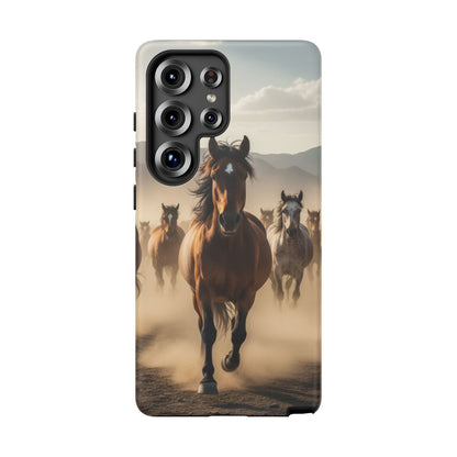 Running Horses Phone Case – Wild Mustang Herd Tough Case (iPhone, Samsung, Pixel)