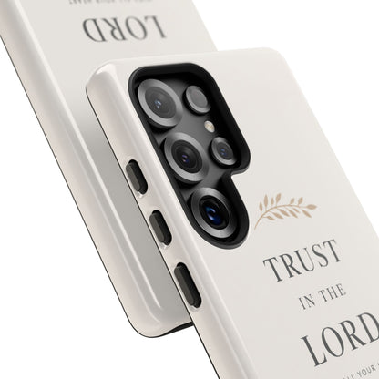 Proverbs 3:5 Christian Phone Case Trust in the Lord Minimalist Faith Cover