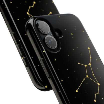 Virgo Zodiac Constellation Phone Case – Luxe Gold Celestial Cover