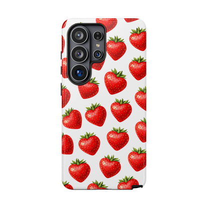 Cute Strawberry Phone Case – Aesthetic Fruit Pattern Protective Cover for Iphone, Samsung Galaxy and Pixel