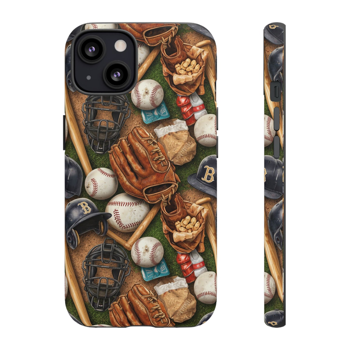 Baseball Gear Collage Phone Case – Vintage Baseball Equipment Sports Tough Case