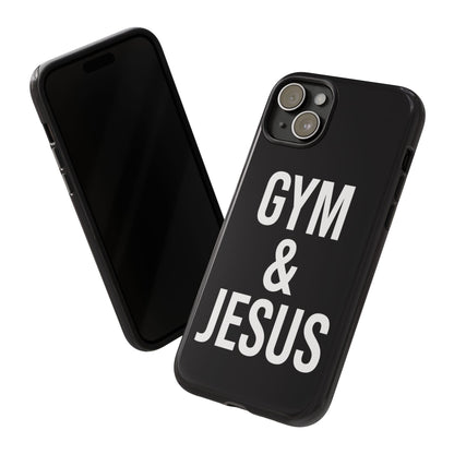 Gym & Jesus Phone Case Christian Faith Workout Gym Motivation Case