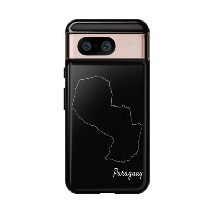 Paraguay Outline Phone Case – Minimal Country Map Tough Case (iPhone, Samsung, Pixel)