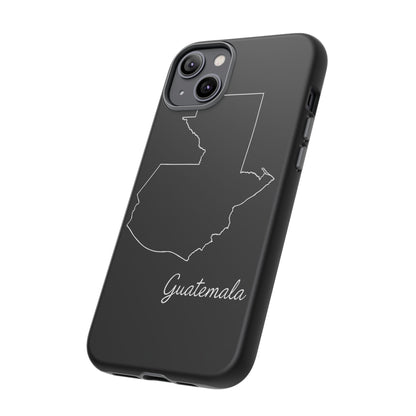 Guatemala Outline Phone Case – Minimal Country Map Tough Case (iPhone, Samsung, Pixel)