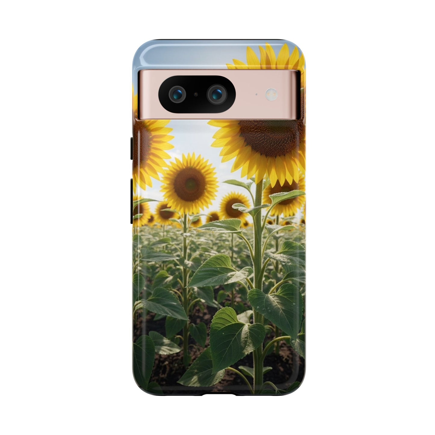 Sunflower Field Phone Case | Golden Hour Floral Aesthetic | Bright Summer Tough Case