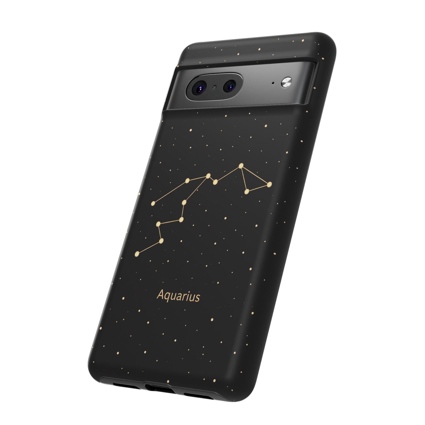 Aquarius Zodiac Constellation Phone Case – Luxe Gold Celestial Cover