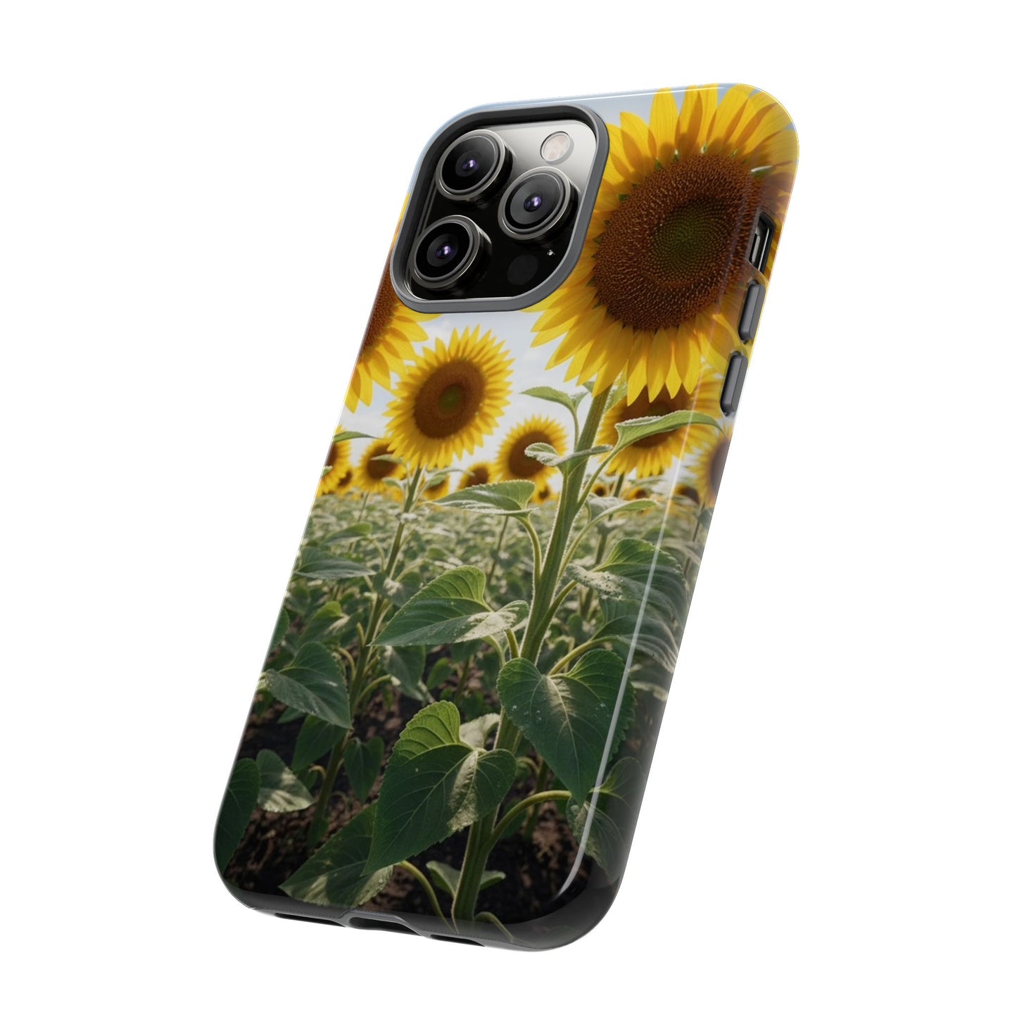 Sunflower Field Phone Case | Golden Hour Floral Aesthetic | Bright Summer Tough Case
