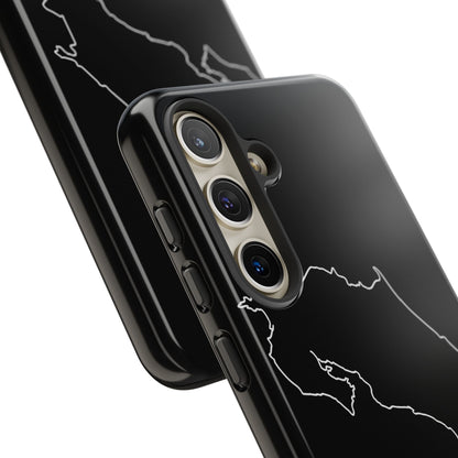 Costa Rica Outline Phone Case – Minimal Country Map Tough Case (iPhone, Samsung, Pixel)
