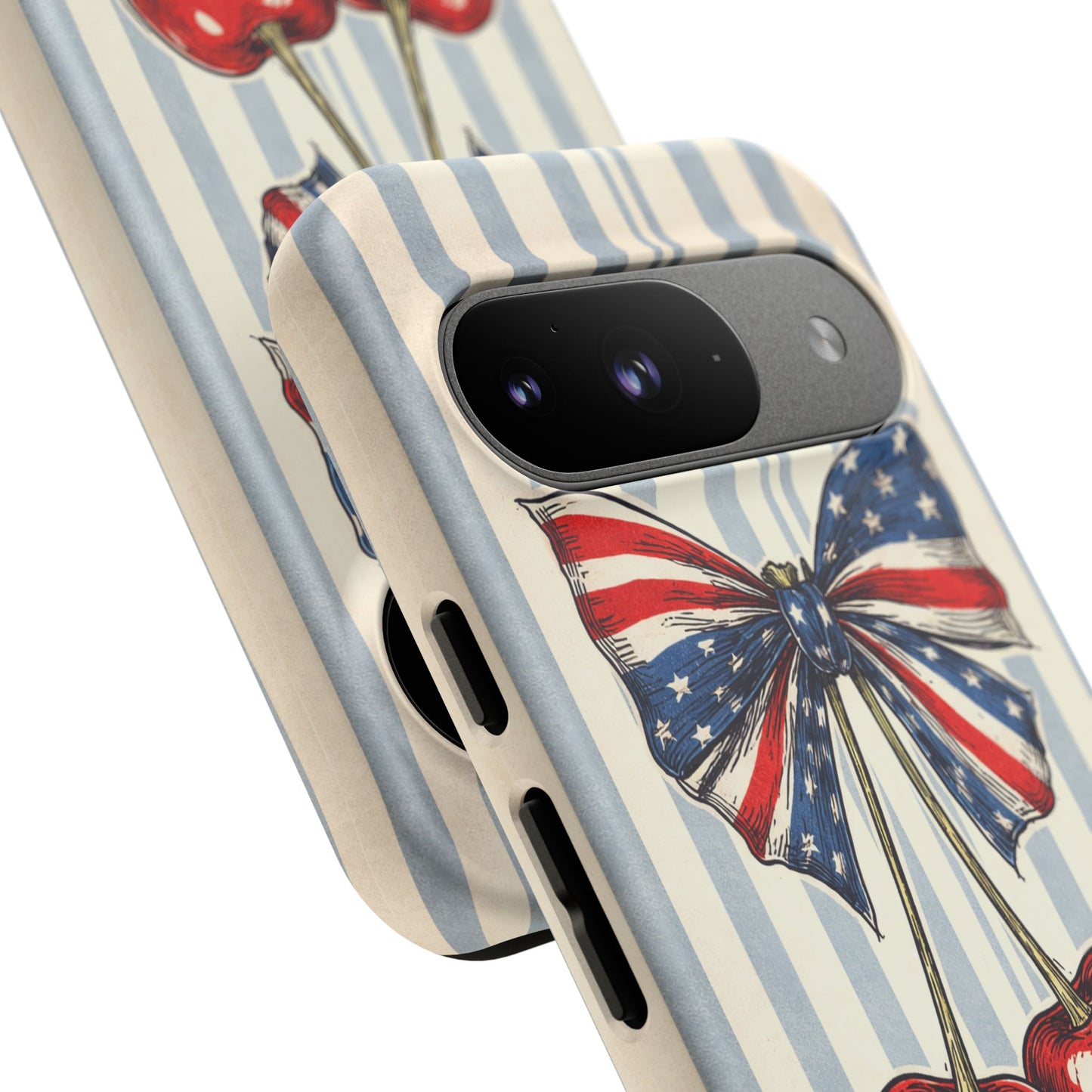 Patriotic Cherry Phone Case Americana Coquette Aesthetic iPhone Samsung