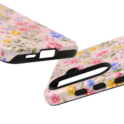 Wildflower Floral Phone Case Vintage Spring Meadow Tough Cover