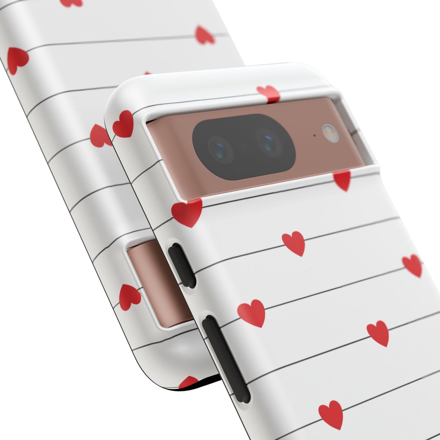 Red Heart Stripe iPhone Case | Tough Shockproof Love Aesthetic Cover