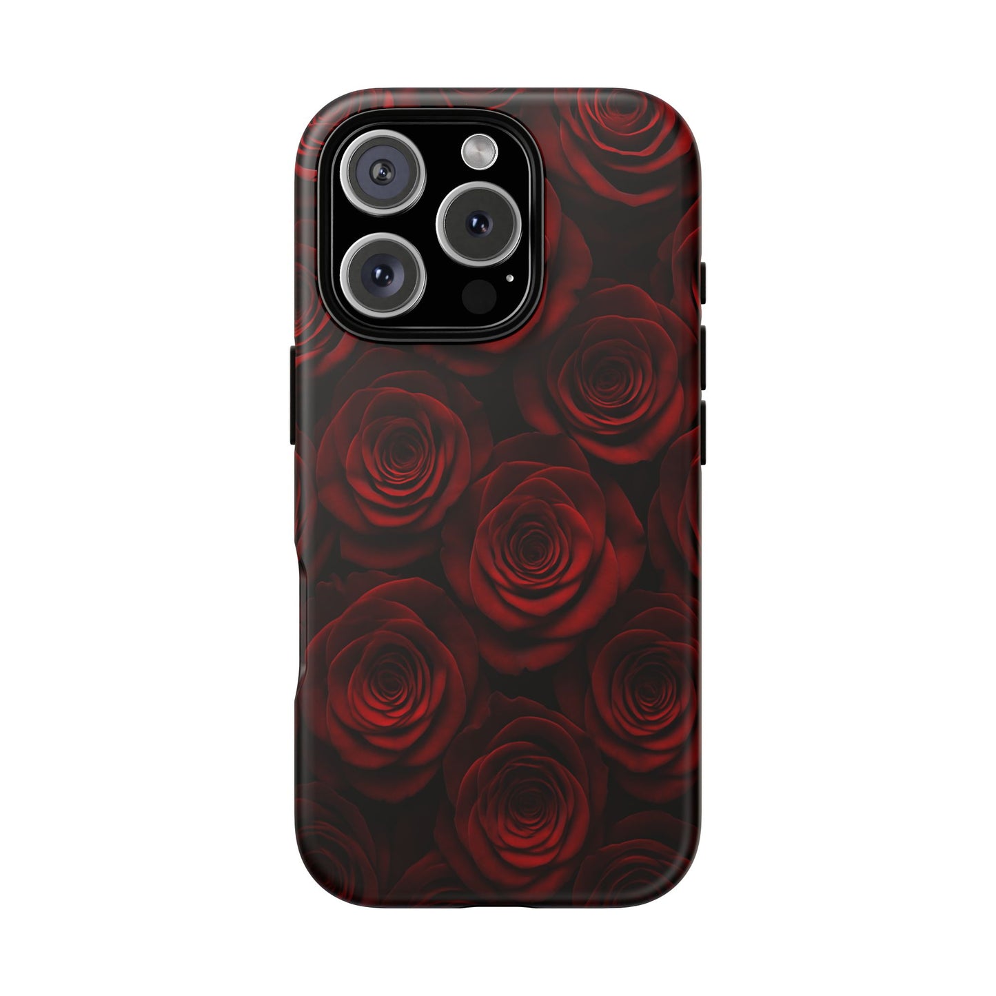 Dark Red Rose Phone Case – Gothic Floral Tough Case (iPhone, Samsung, Pixel)