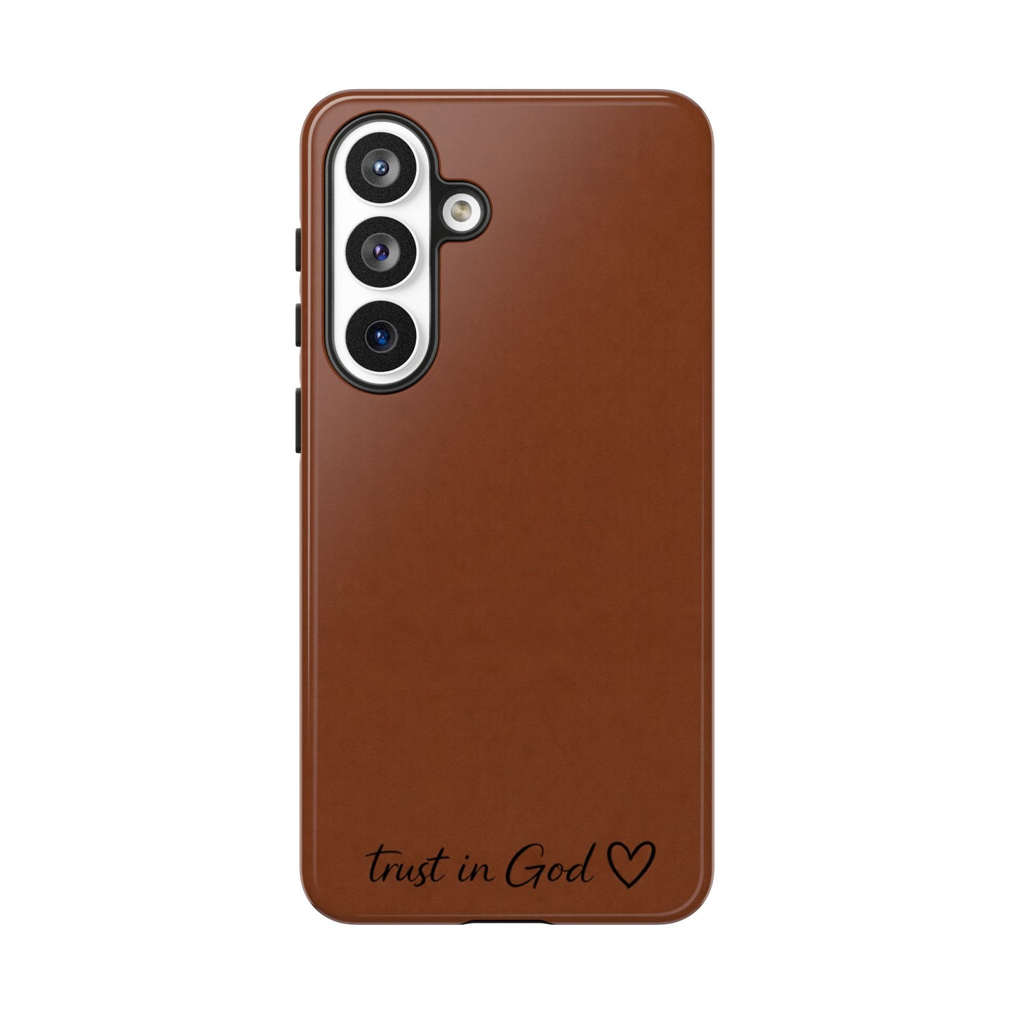 Trust in God Phone Case – Brown Christian Tough Cover