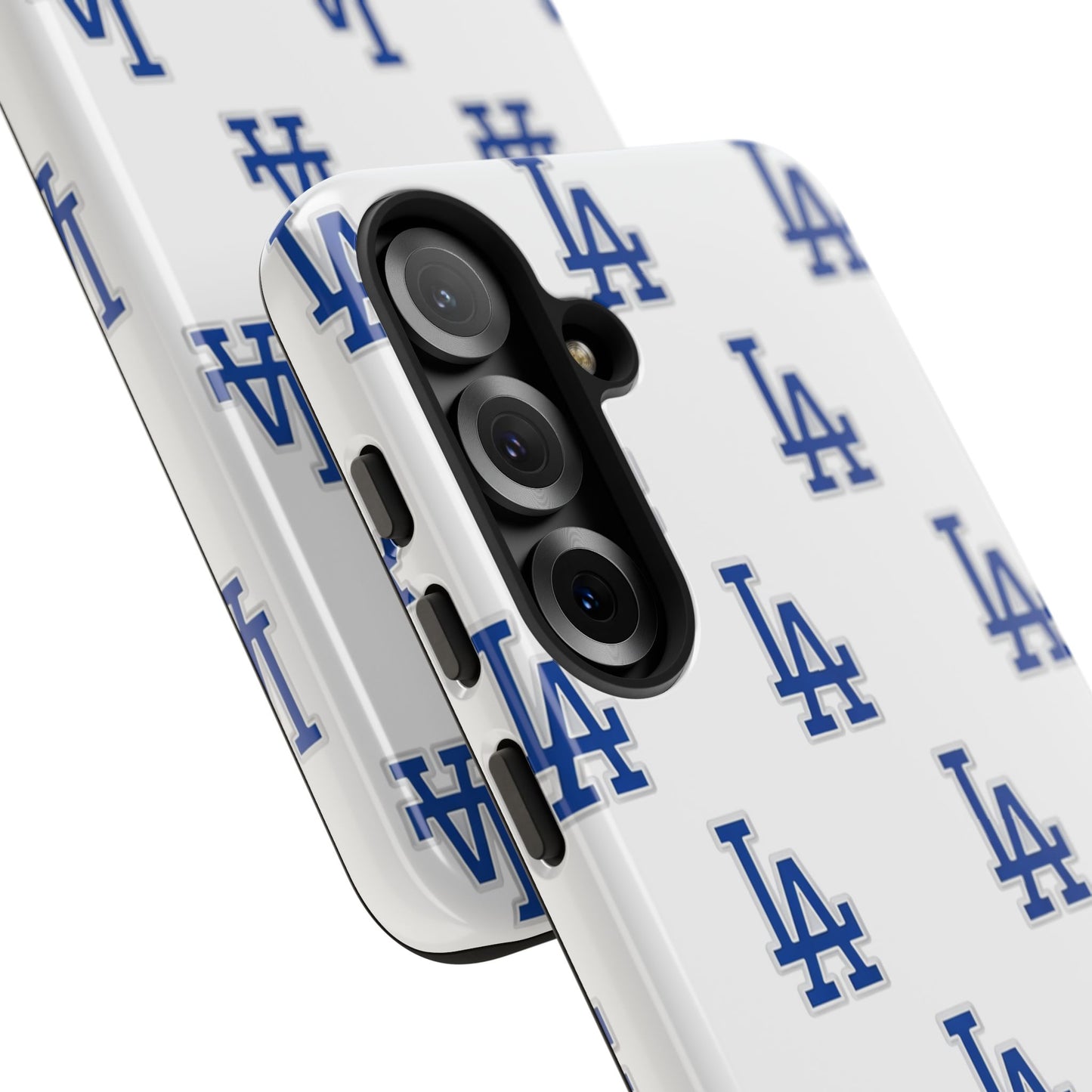 Blue LA Monogram Pattern Phone Case | Minimal Baseball Inspired Tough Cover