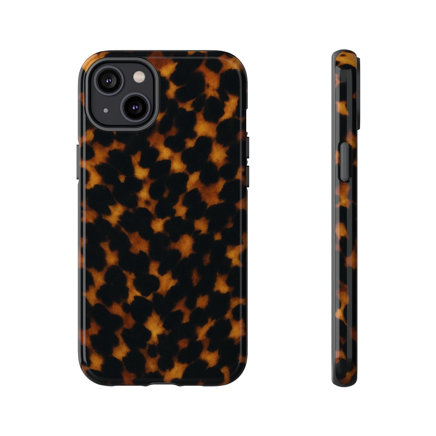 Tortoiseshell Pattern Tough Phone Case | Classic Leopard-Style Protective Cover