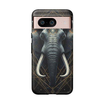 Elephant Mandala Phone Case | Minimal Gold Accent Tough Case
