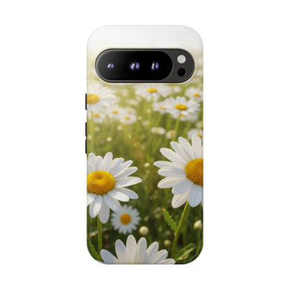 Daisy Phone Case – Floral Spring Field Tough Protective Case (iPhone, Samsung, Pixel)